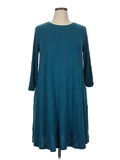 Pre-owned Time And Tru Casual Dress In Blue
