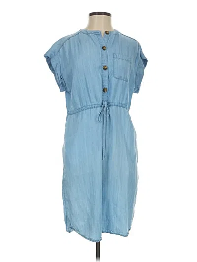 Pre-owned Time And Tru Casual Dress In Blue