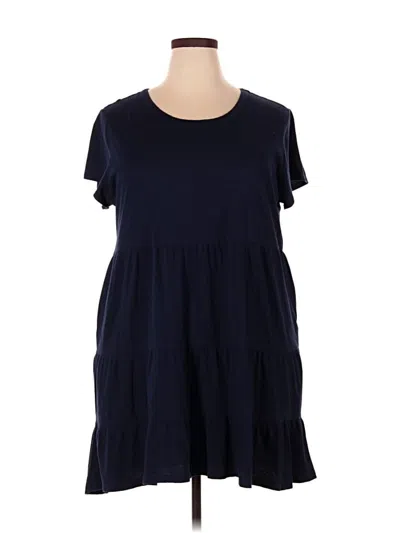 Pre-owned Time And Tru Casual Dress In Blue