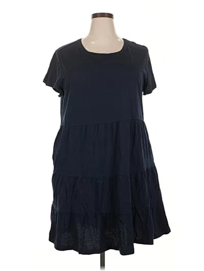 Pre-owned Time And Tru Casual Dress In Blue