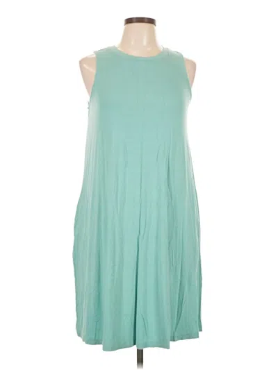 Pre-owned Time And Tru Casual Dress In Blue