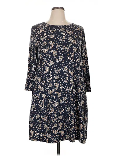 Pre-owned Time And Tru Casual Dress In Blue