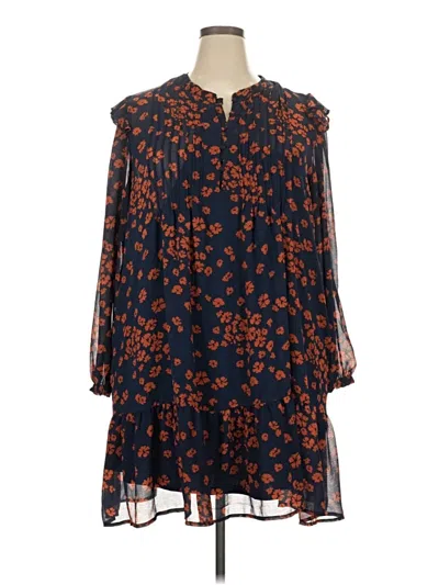 Pre-owned Time And Tru Casual Dress In Blue