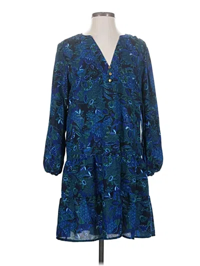 Pre-owned Time And Tru Casual Dress In Blue