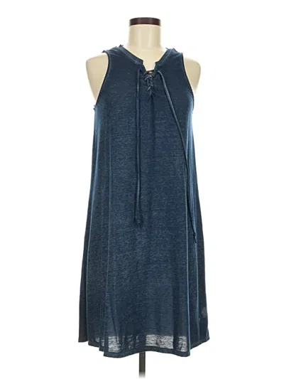 Pre-owned Time And Tru Casual Dress In Blue