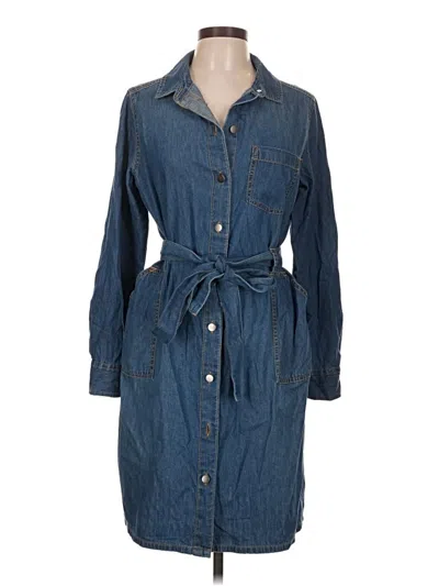 Pre-owned Time And Tru Casual Dress In Blue