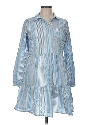 Pre-owned Time And Tru Casual Dress In Blue