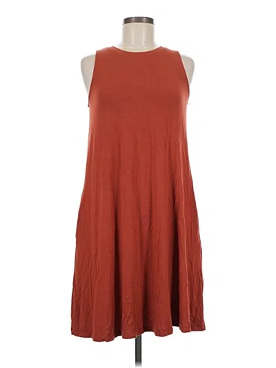 Pre-owned Time And Tru Casual Dress In Brown