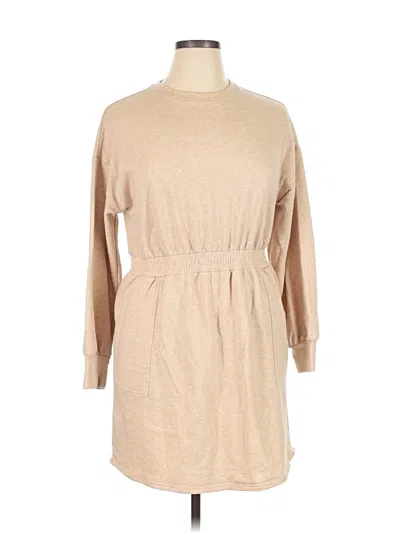 Pre-owned Time And Tru Casual Dress In Brown