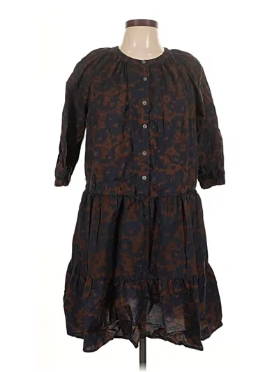 Pre-owned Time And Tru Casual Dress In Brown