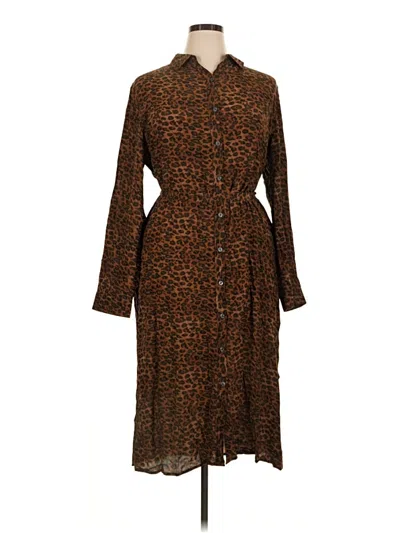 Pre-owned Time And Tru Casual Dress In Brown