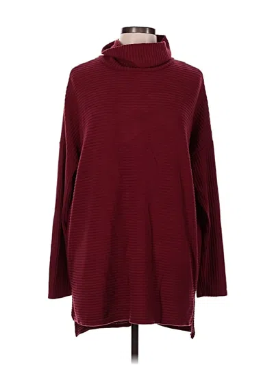 Pre-owned Time And Tru Casual Dress In Burgundy