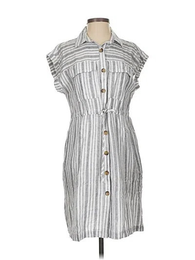 Pre-owned Time And Tru Casual Dress In Gray