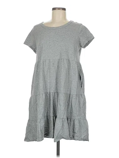 Pre-owned Time And Tru Casual Dress In Gray