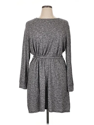 Pre-owned Time And Tru Casual Dress In Gray