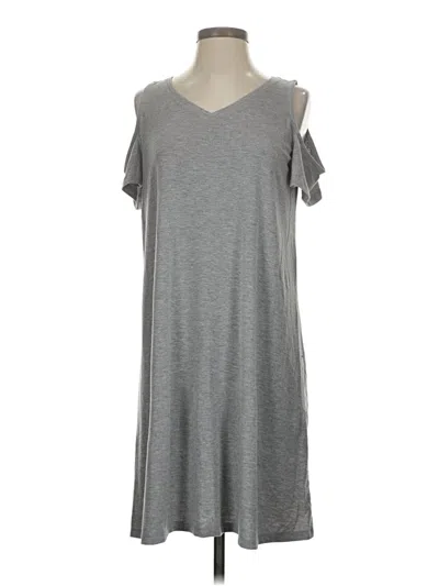 Pre-owned Time And Tru Casual Dress In Gray