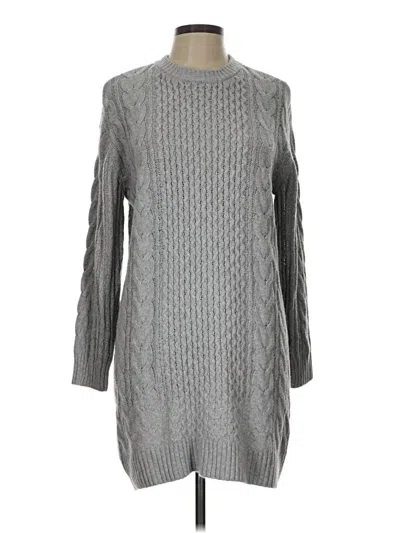 Pre-owned Time And Tru Casual Dress In Gray
