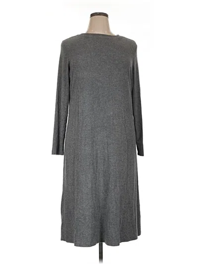 Pre-owned Time And Tru Casual Dress In Gray