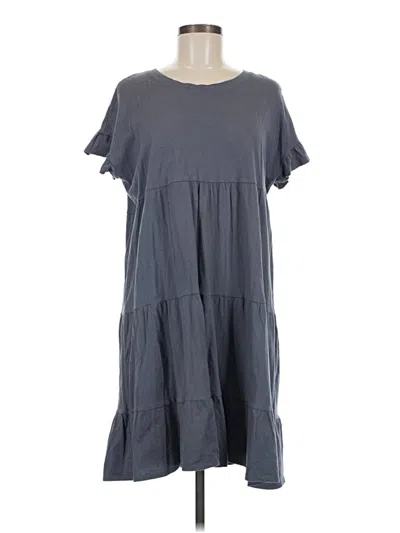 Pre-owned Time And Tru Casual Dress In Gray