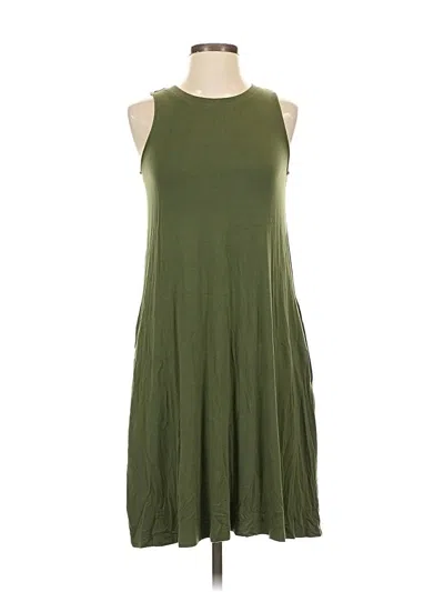 Pre-owned Time And Tru Casual Dress In Green