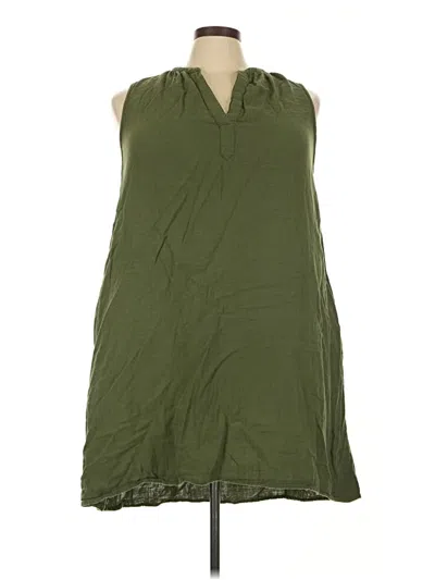 Pre-owned Time And Tru Casual Dress In Green