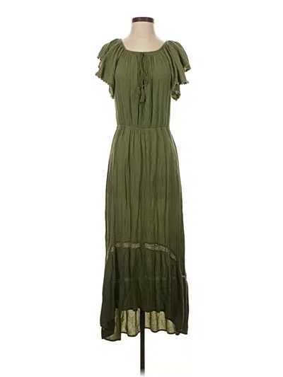 Pre-owned Time And Tru Casual Dress In Green