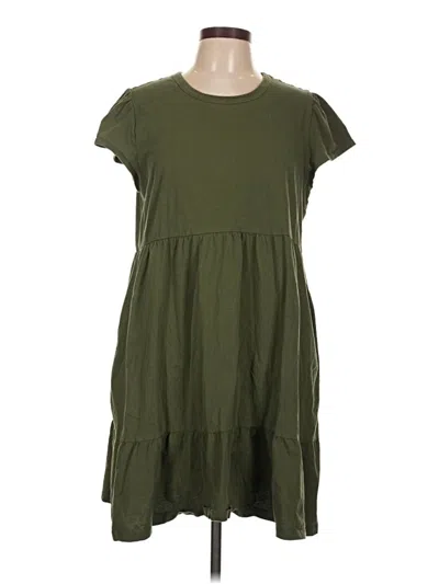 Pre-owned Time And Tru Casual Dress In Green
