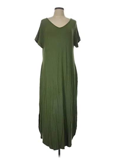 Pre-owned Time And Tru Casual Dress In Green