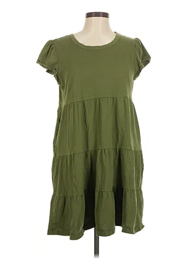 Pre-owned Time And Tru Casual Dress In Green