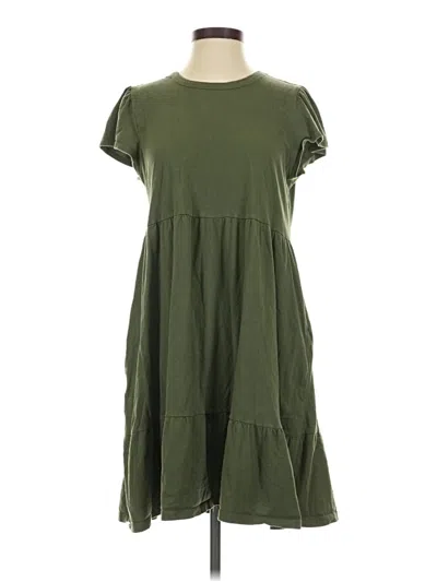 Pre-owned Time And Tru Casual Dress In Green