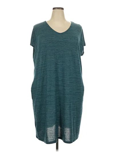 Pre-owned Time And Tru Casual Dress In Green