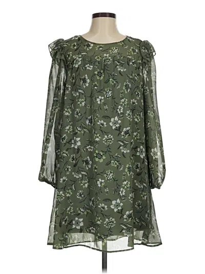 Pre-owned Time And Tru Casual Dress In Green