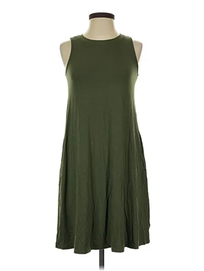 Pre-owned Time And Tru Casual Dress In Green