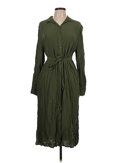 Pre-owned Time And Tru Casual Dress In Green