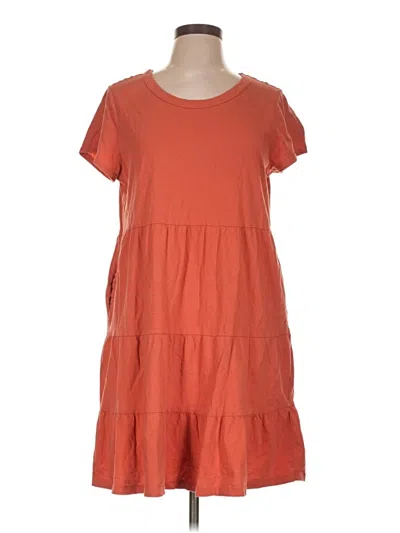 Pre-owned Time And Tru Casual Dress In Orange