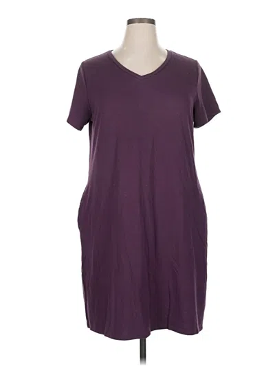Pre-owned Time And Tru Casual Dress In Purple