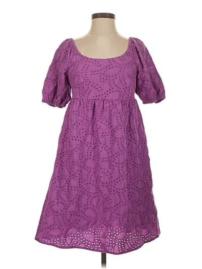 Pre-owned Time And Tru Casual Dress In Purple