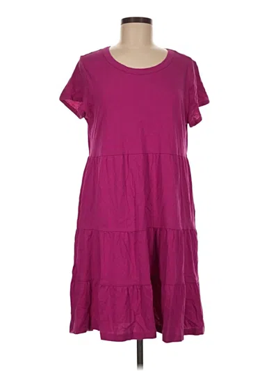 Pre-owned Time And Tru Casual Dress In Purple