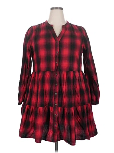 Pre-owned Time And Tru Casual Dress In Red