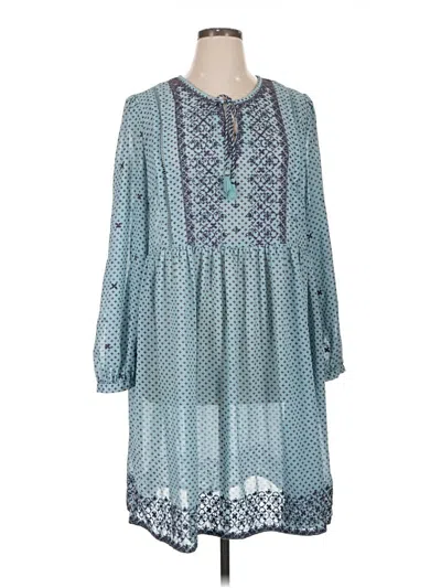 Pre-owned Time And Tru Casual Dress In Teal