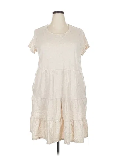 Pre-owned Time And Tru Casual Dress In White
