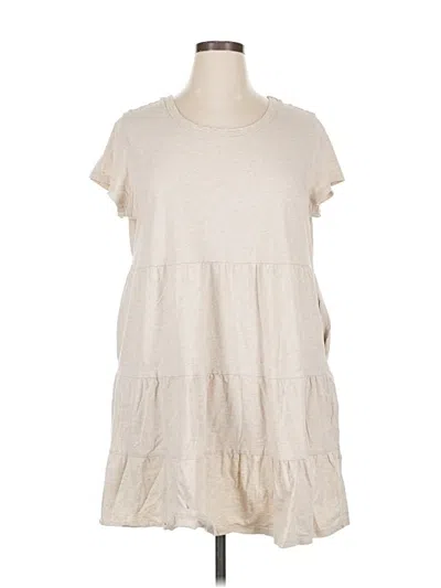 Pre-owned Time And Tru Casual Dress In White