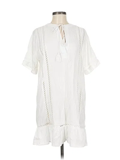 Pre-owned Time And Tru Casual Dress In White