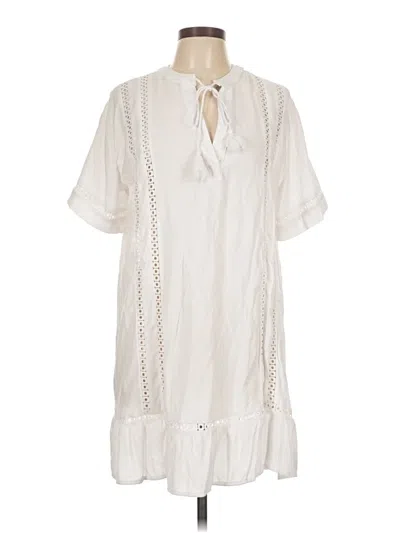 Pre-owned Time And Tru Casual Dress In White