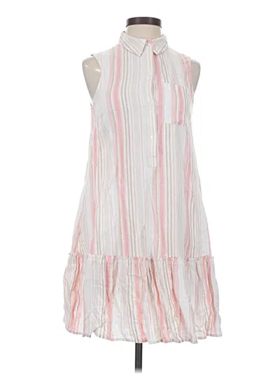 Pre-owned Time And Tru Casual Dress In White