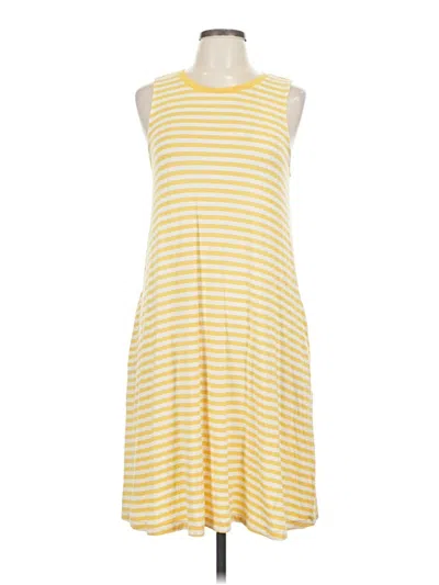 Pre-owned Time And Tru Casual Dress In Yellow