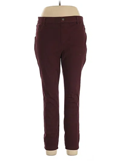 Pre-owned Time And Tru Casual Pants In Burgundy