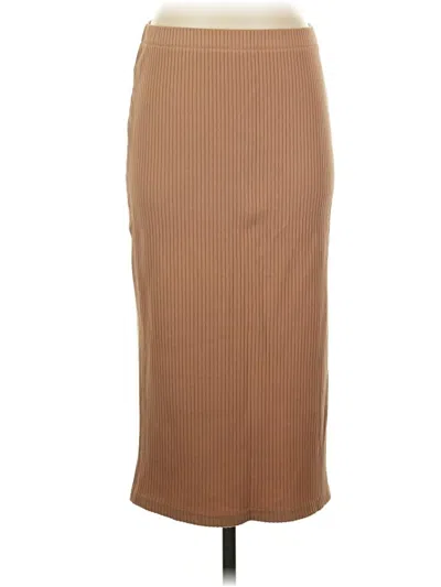 Pre-owned Time And Tru Casual Skirt In Tan