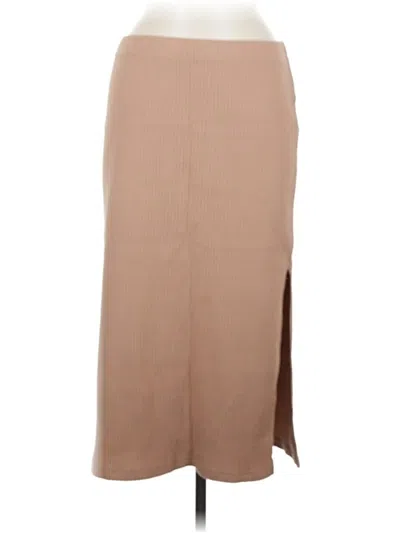 Pre-owned Time And Tru Casual Skirt In Tan
