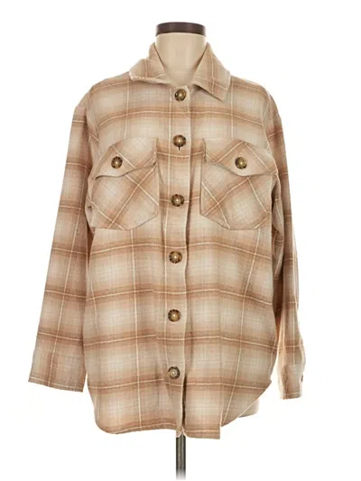 Pre-owned Time And Tru Coat In Tan
